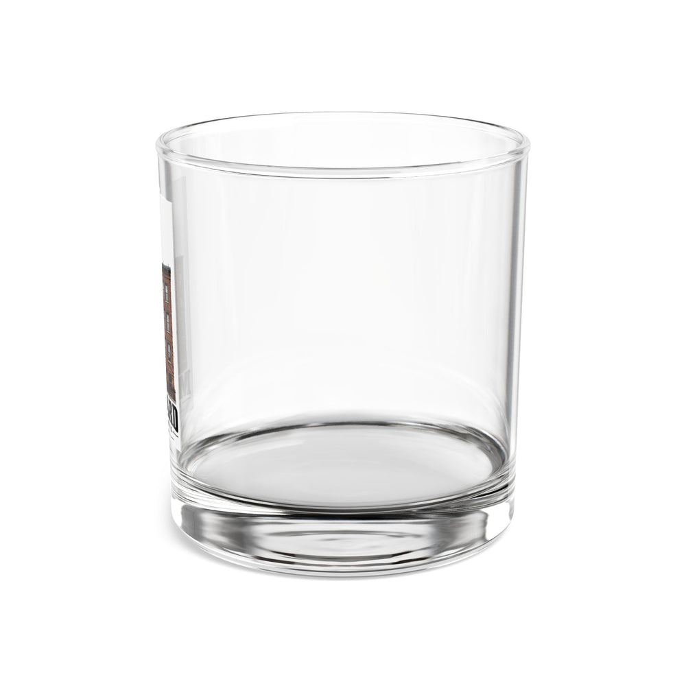 Illustrated Assabet Woolen Mill in Maynard on rocks glass