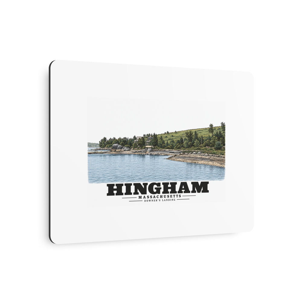Shore near Downer's Landing 7 × 5 in Horizontal Metal Wall Art - Boston Harbor