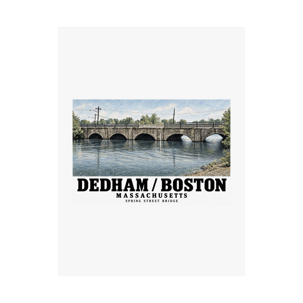 Spring Street Bridge north elevation (HAER MA-95-4, 1990) Matte Heritage Poster — 11 × 14 and 18 × 24 in - Charles River