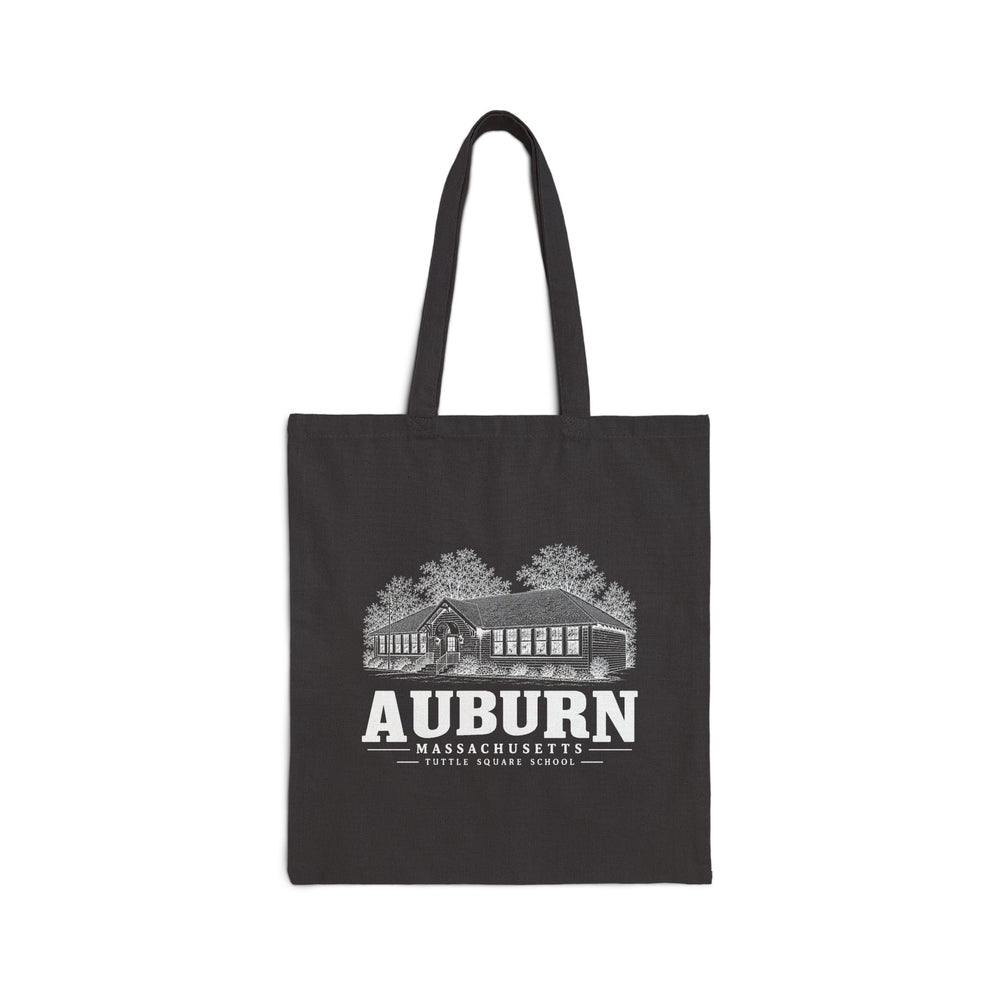 Auburn Tuttle Square School Heavy Canvas Tote in Black — front view