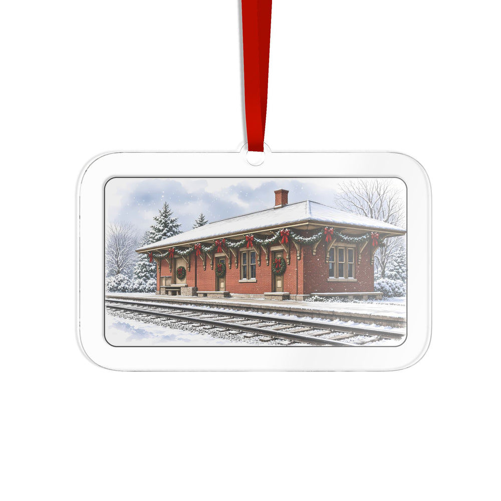 Berkeley Railroad Station — Cumberland, RI Christmas Ornament