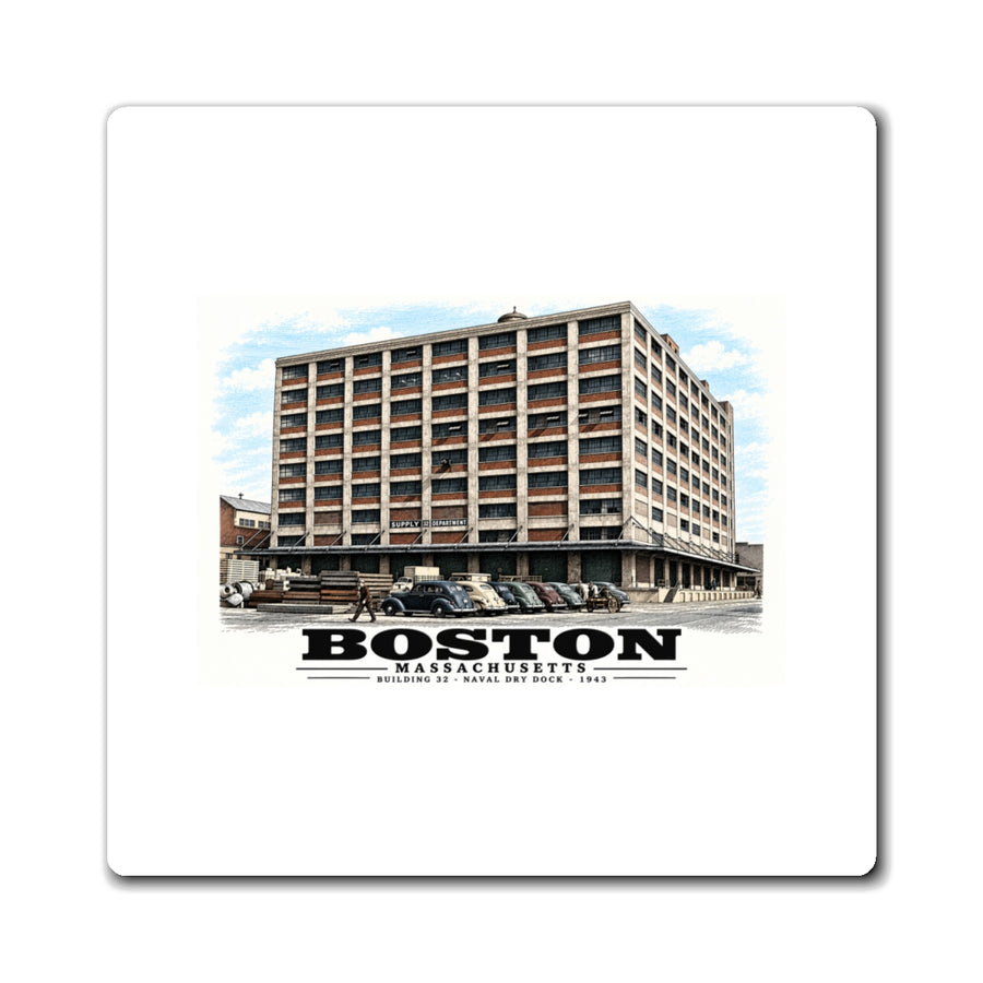 Building #32 US Naval Dry Dock, South Boston, Completed 3/1943 4 in Magnet - Boston Harbor