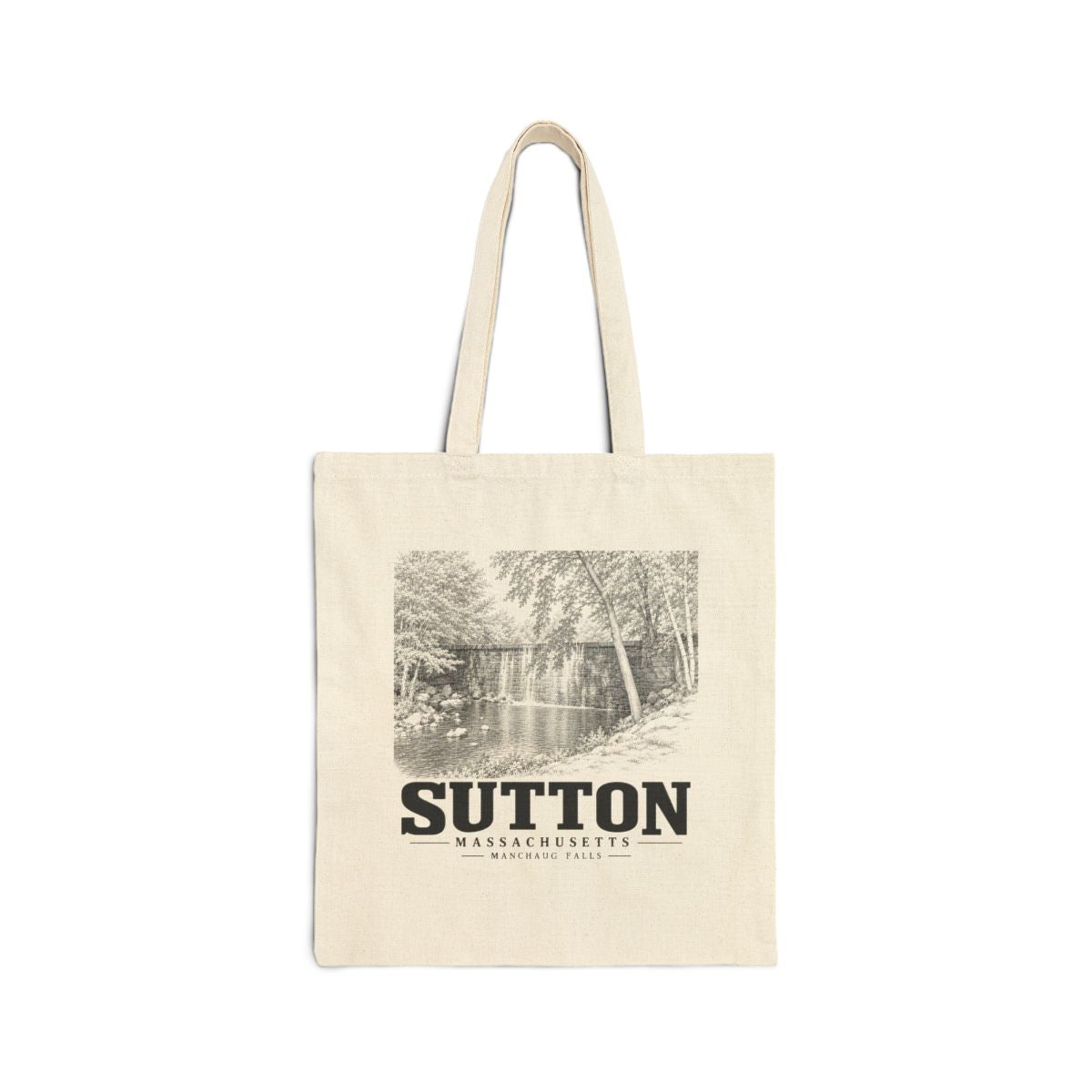 Sutton Manchaug Falls Heavy Canvas Tote - Natural - front product view