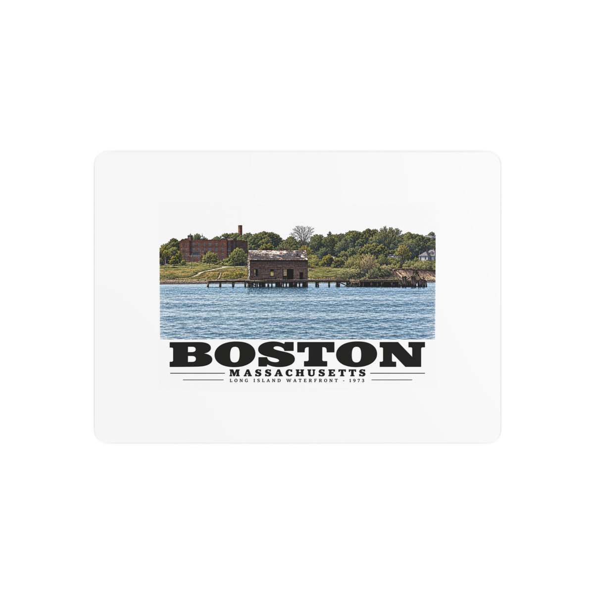 Long Island 7 × 5 in Horizontal Metal Wall Art - Boston Harbor
