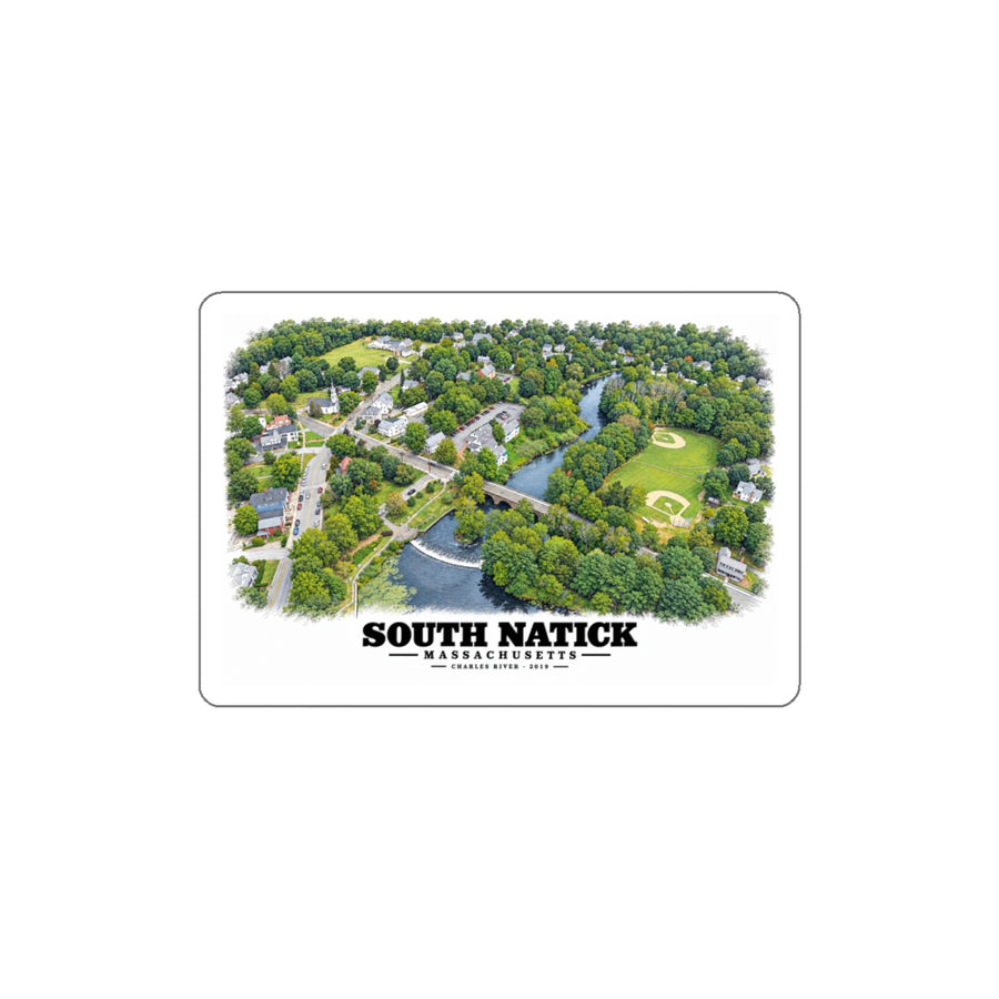 South Natick.jpg 4 in White Die-Cut Sticker - Charles River