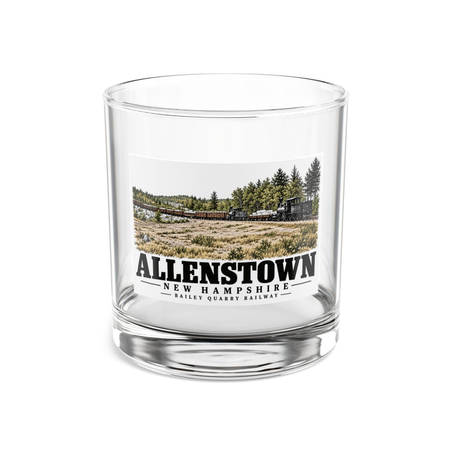 Front of Bailey Quarry Railway rocks glass, Allenstown, New Hampshire.