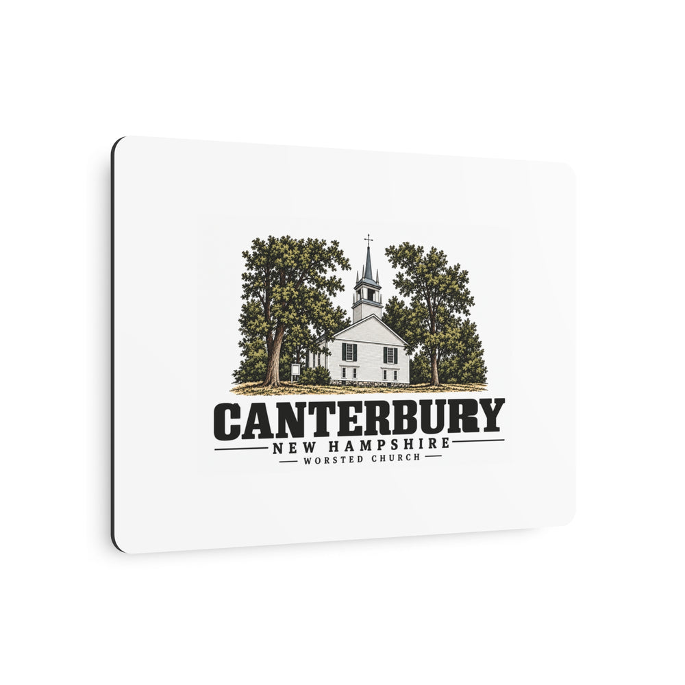 Canterbury Worsted Church and Hill’s Tavern 7 x 5 in Horizontal Metal Wall Art - Merrimack Valley Goods