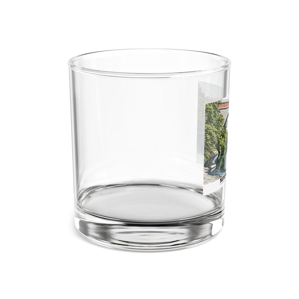 Echo Bridge, Hemlock Gorge, Upper Falls; Charles River and Ellis Street 10 oz Rocks Glass - Charles River