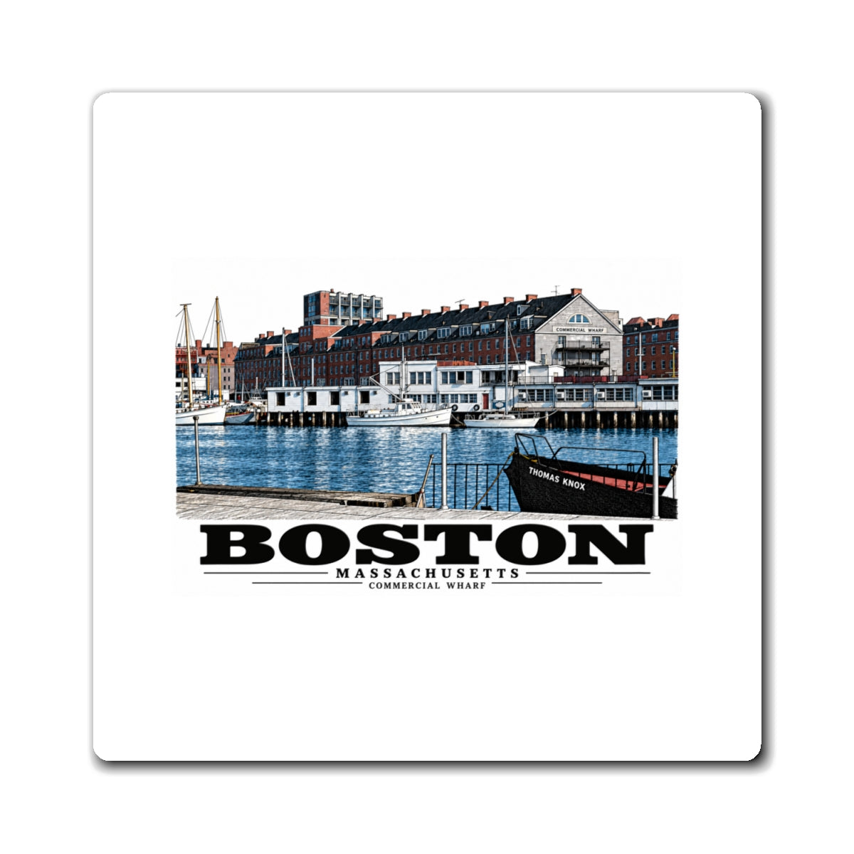 Commercial Wharf from Long Wharf 4 in Magnet - Boston Harbor
