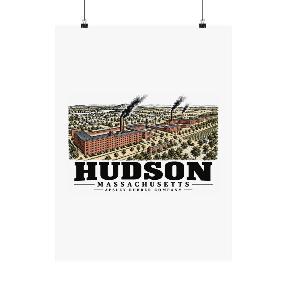 Illustrated Apsley Rubber Company in Hudson on unframed matte poster