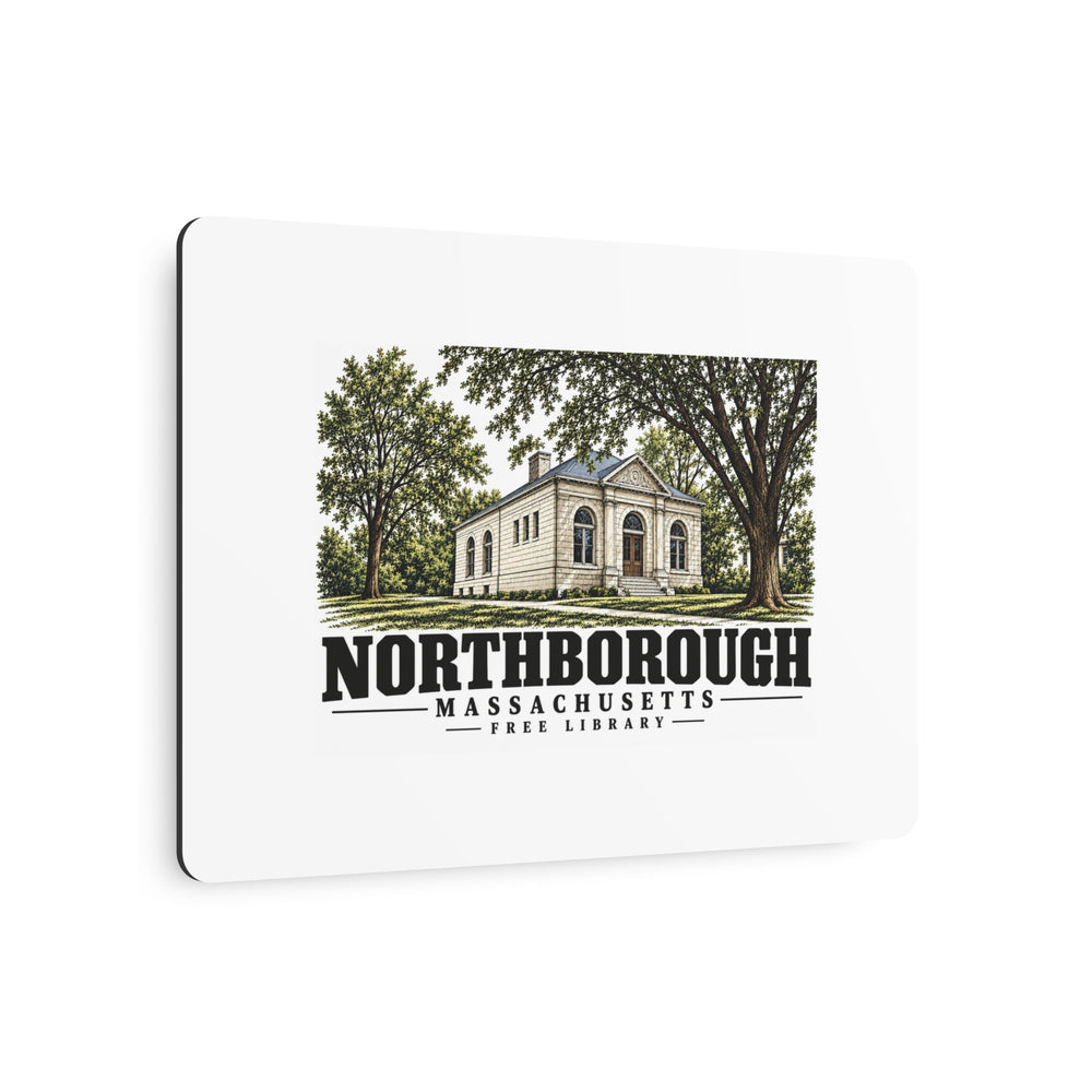 Illustrated Free Library in Northborough on metal art sign