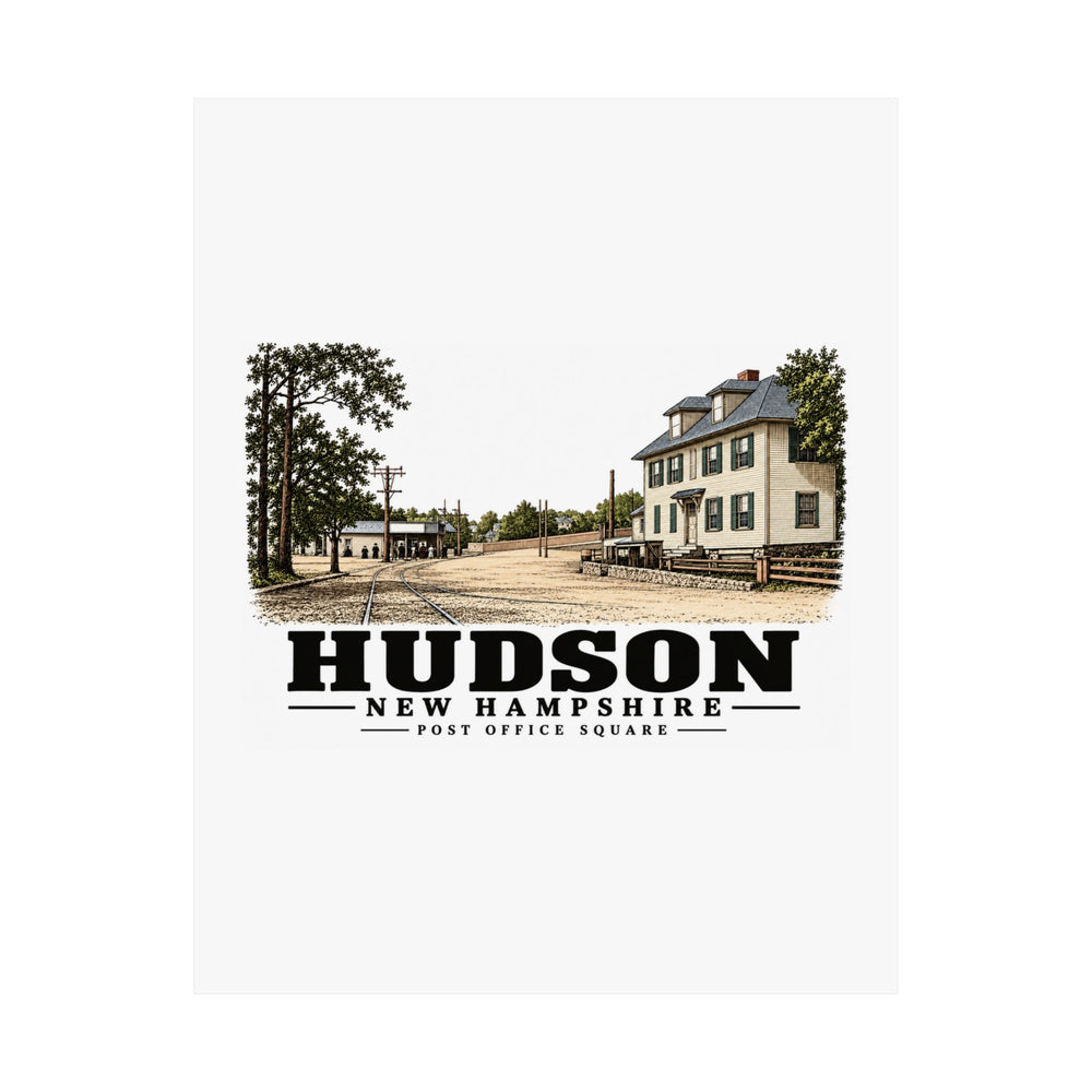 11 x 14 unclipped front of Post Office Square matte poster, Hudson, New Hampshire.
