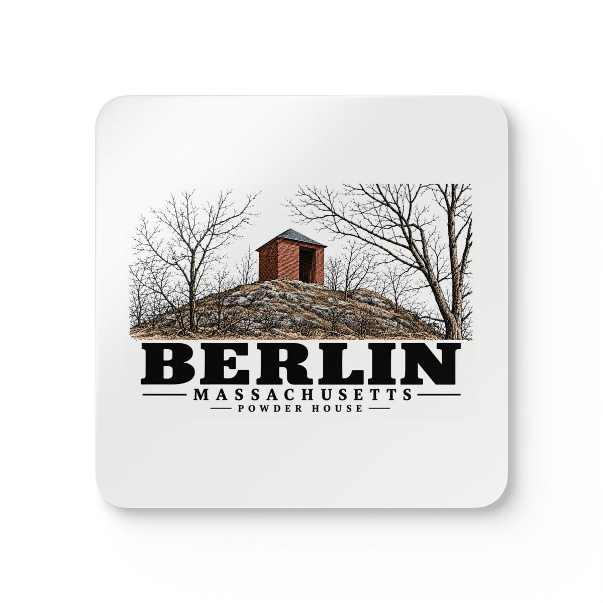 BERLIN Powder House Cork Back Coaster - Assabet Valley Goods
