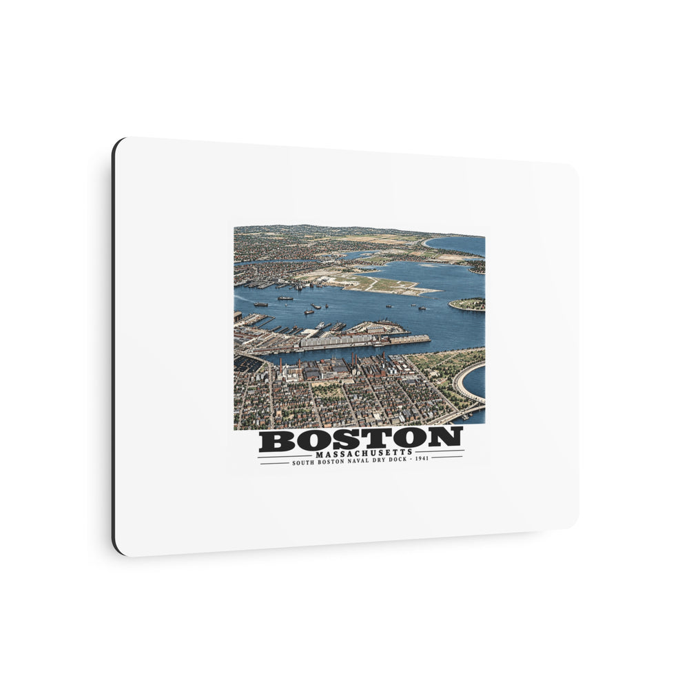 Navy Yard Annex, So. Boston, MA from South, 3000 feet 7 × 5 in Horizontal Metal Wall Art - Boston Harbor