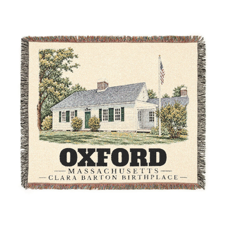Clara Barton Birthplace — Oxford, Massachusetts Woven Blanket