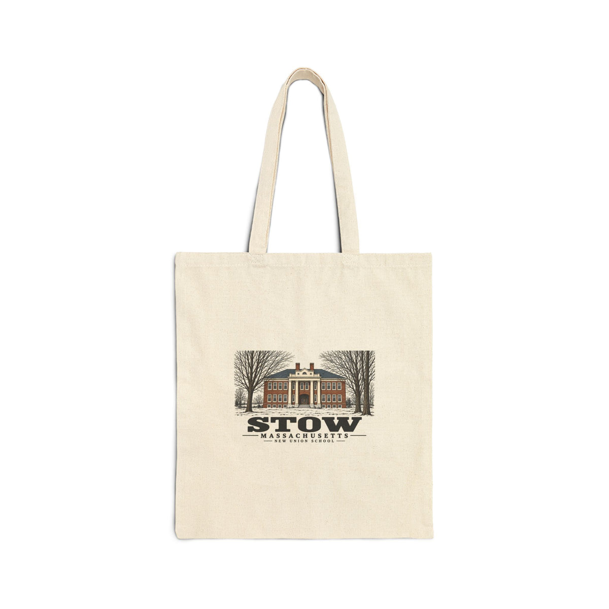 New Union School Natural + Black Heavy Canvas Tote - Assabet Valley Goods