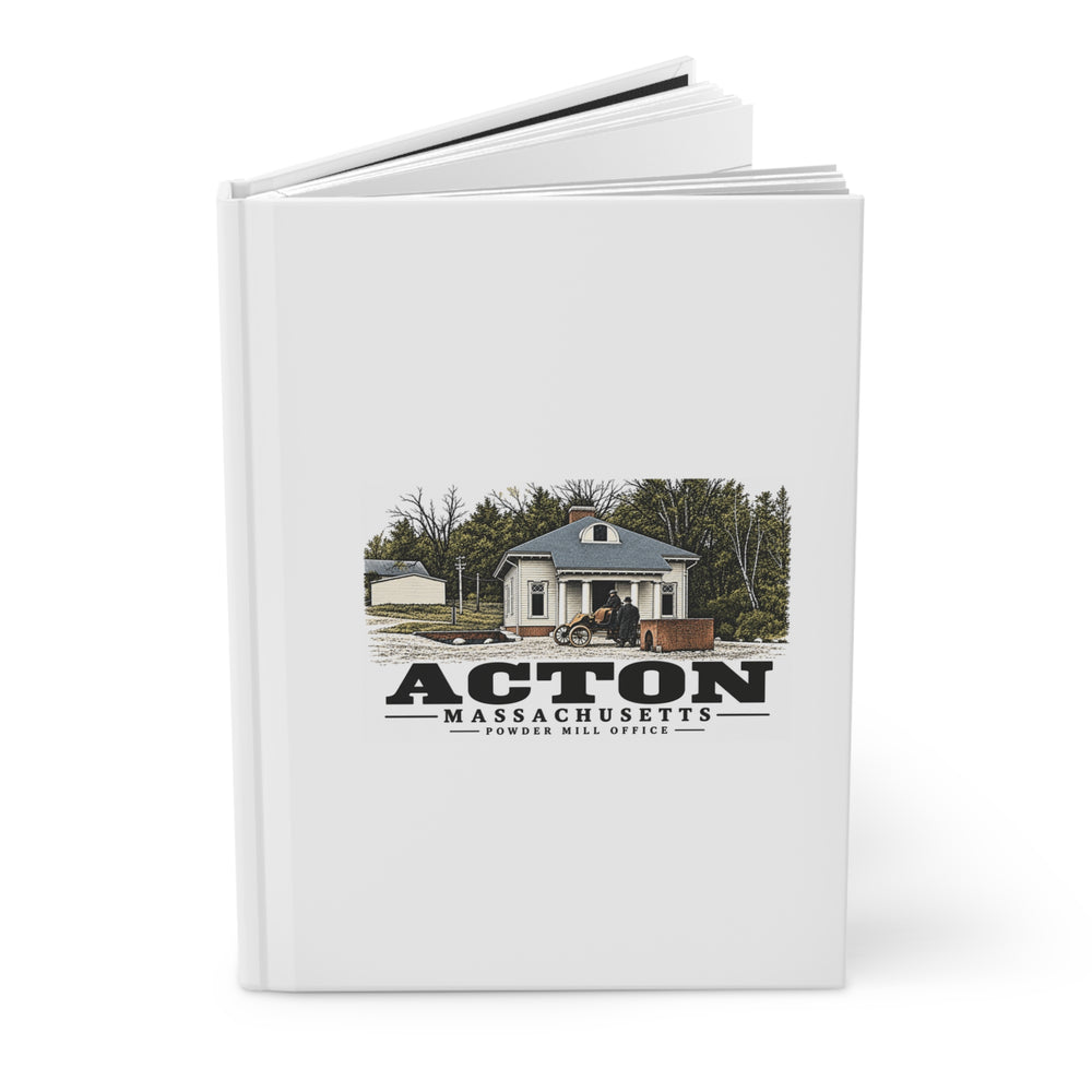 Illustrated Powder Mill Office in Acton on matte hardcover journal