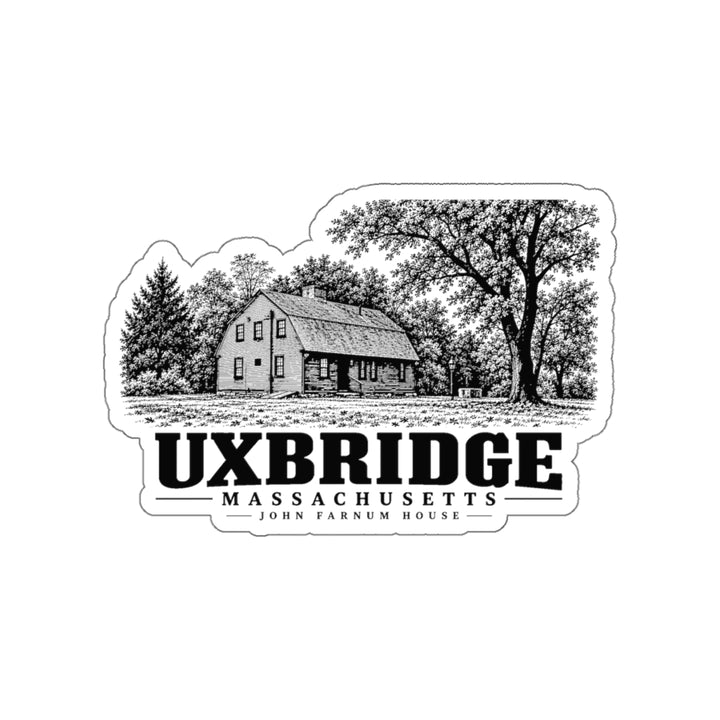 Uxbridge John Farnum House 4-inch die-cut sticker, front product view