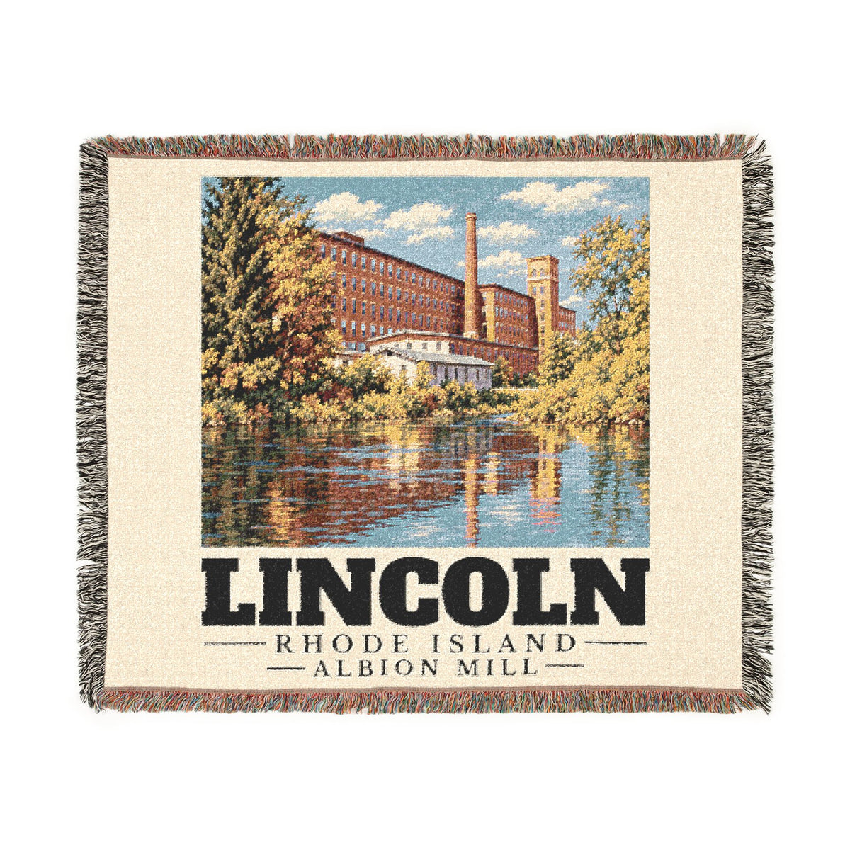 Albion Mill — Lincoln, Rhode Island Woven Blanket