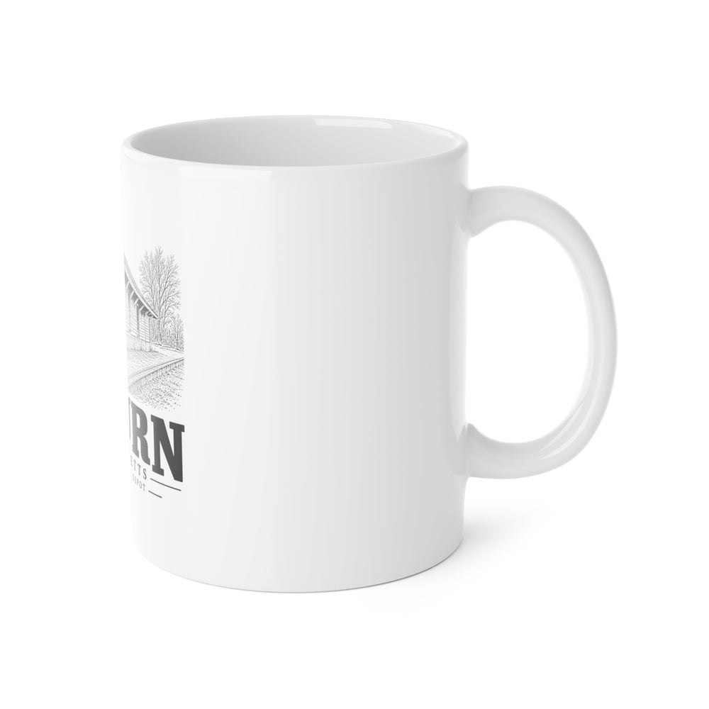 Auburn Railroad Depot 11 oz Ceramic Mug in White — right view