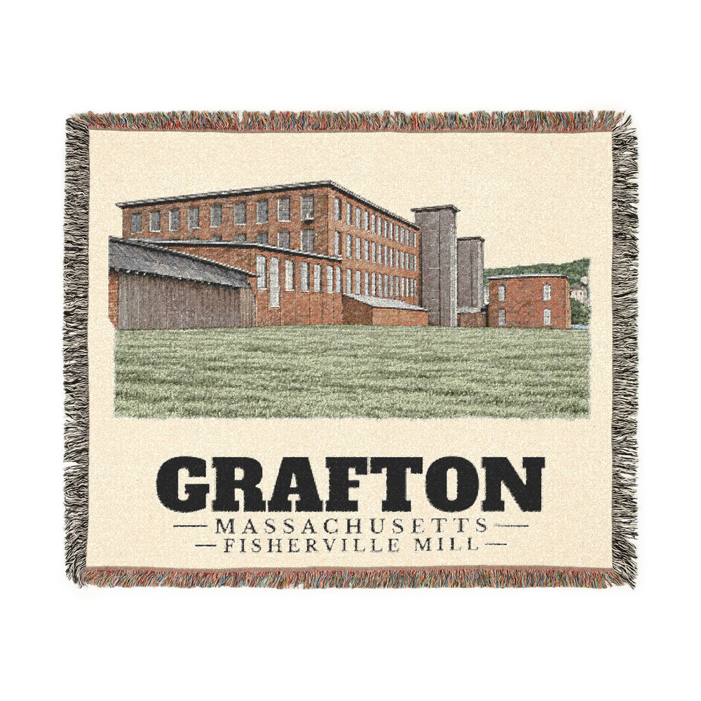 Fisherville Mill — Grafton, Massachusetts woven blanket, product view 1