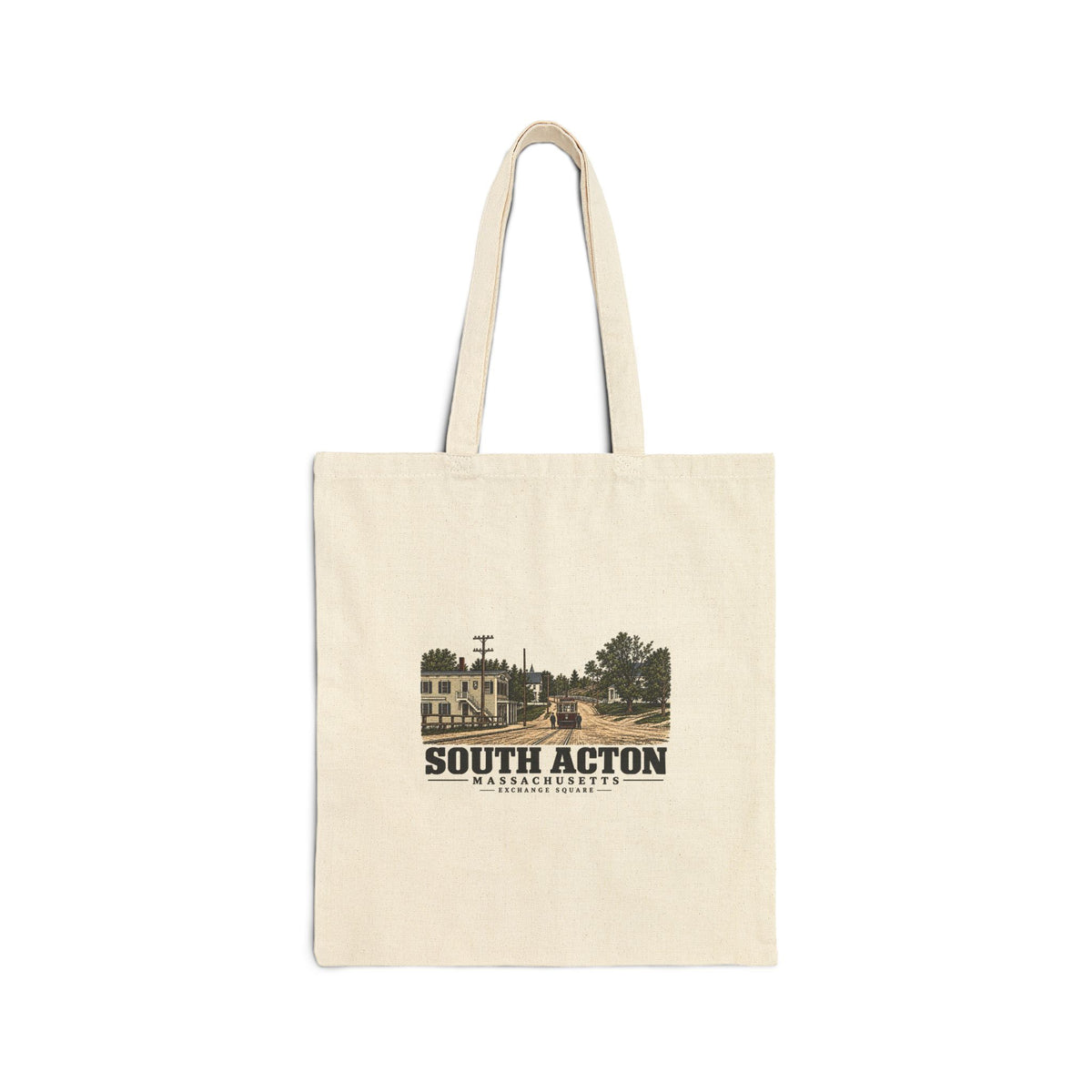 Exchange Square Natural + Black Heavy Canvas Tote - Assabet Valley Goods