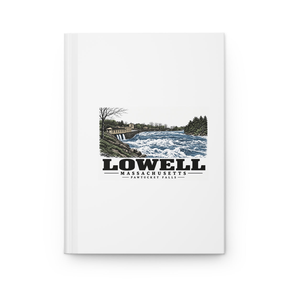Lowell Pawtucket Falls Matte Hardcover Journal - Merrimack Valley Goods