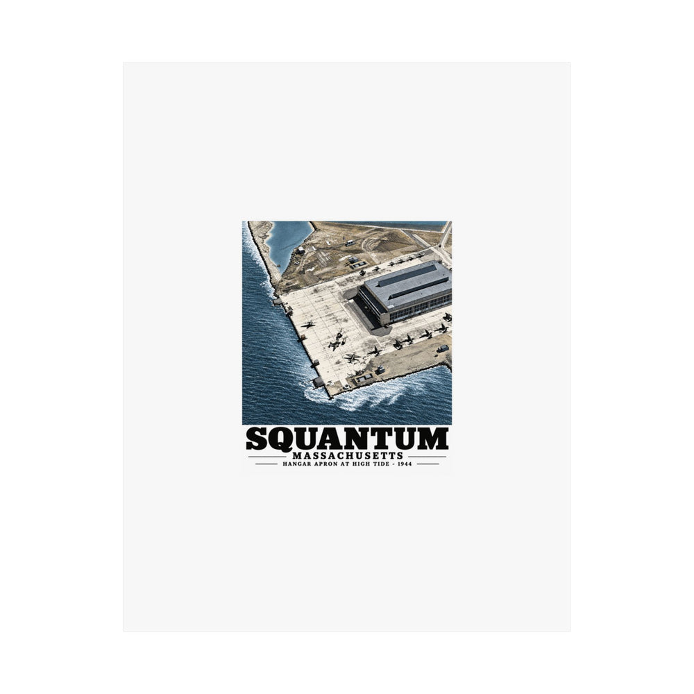 NAS Squantum at high tide Matte Heritage Poster — 11 × 14 and 18 × 24 in - Boston Harbor