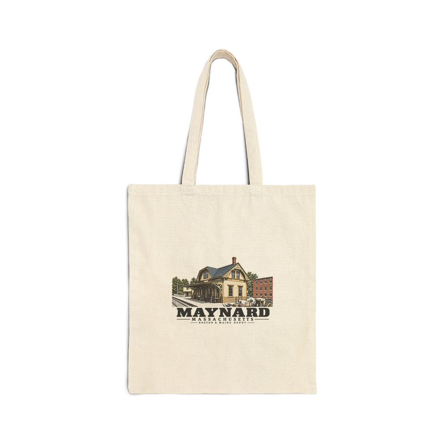 Boston & Maine Depot Natural + Black Heavy Canvas Tote - Assabet Valley Goods