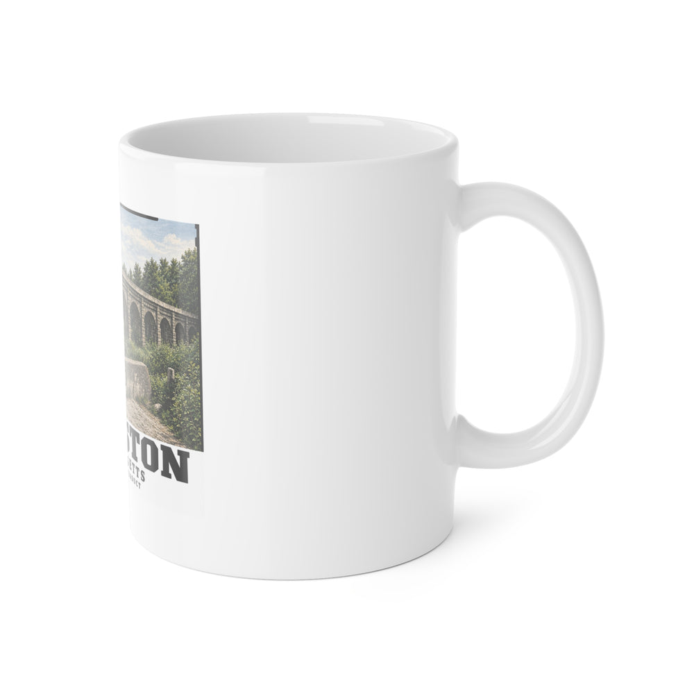 Bogastow Brook Viaduct native survey image - negative number verification required 11 oz White Ceramic Mug - Charles River