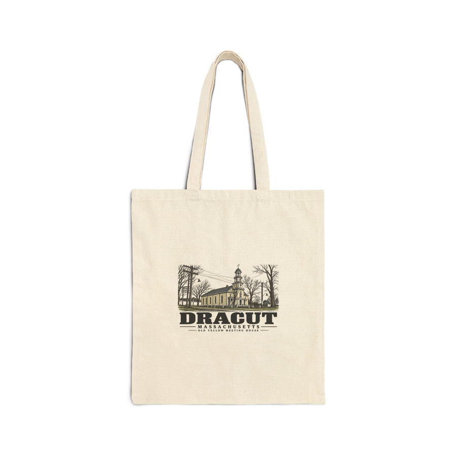 Old Yellow Meeting House Natural + Black Heavy Canvas Tote - Merrimack Valley Goods