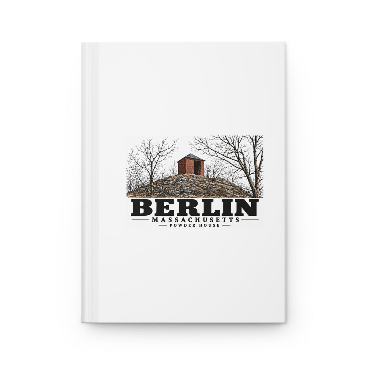 Illustrated Powder House in Berlin on matte hardcover journal