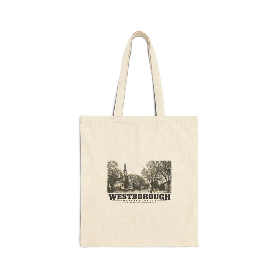 Evangelical Church Natural + Black Heavy Canvas Tote - Assabet Valley Goods