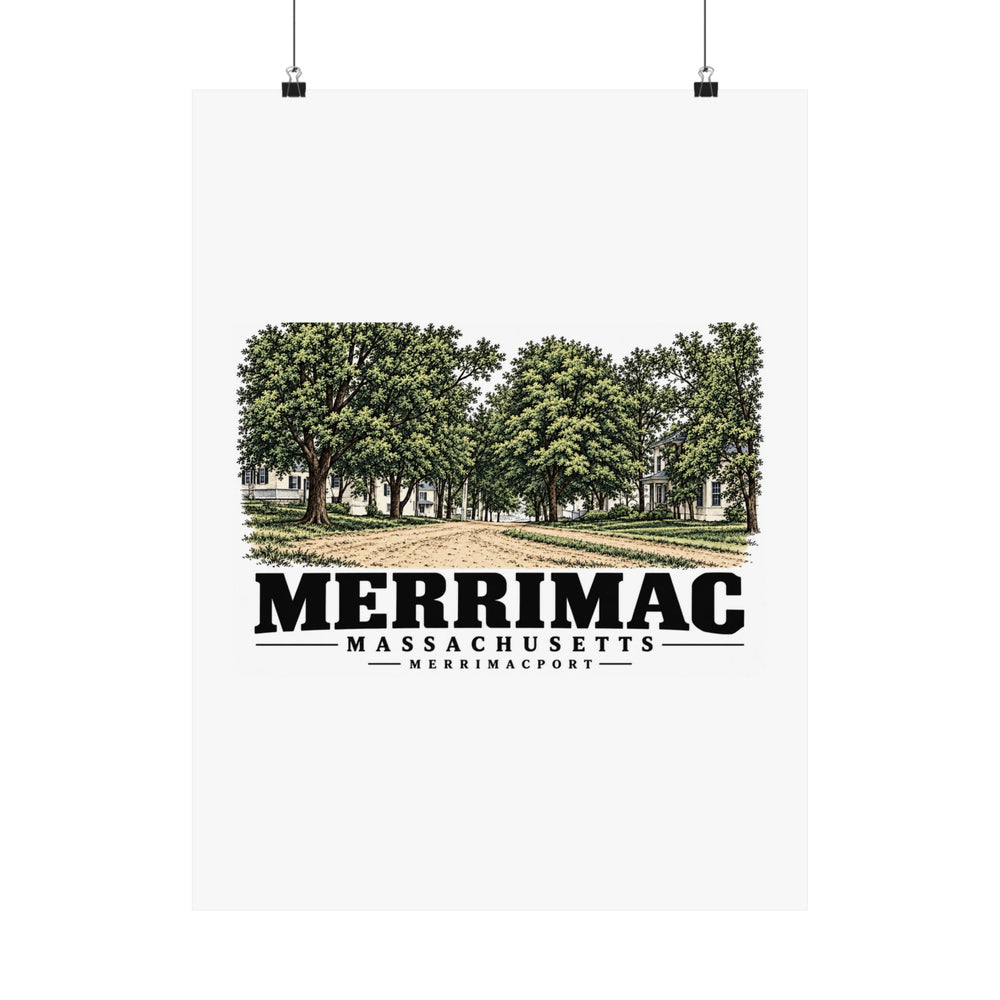 18 x 24 front of Merrimac Street matte poster, Merrimacport, Massachusetts.