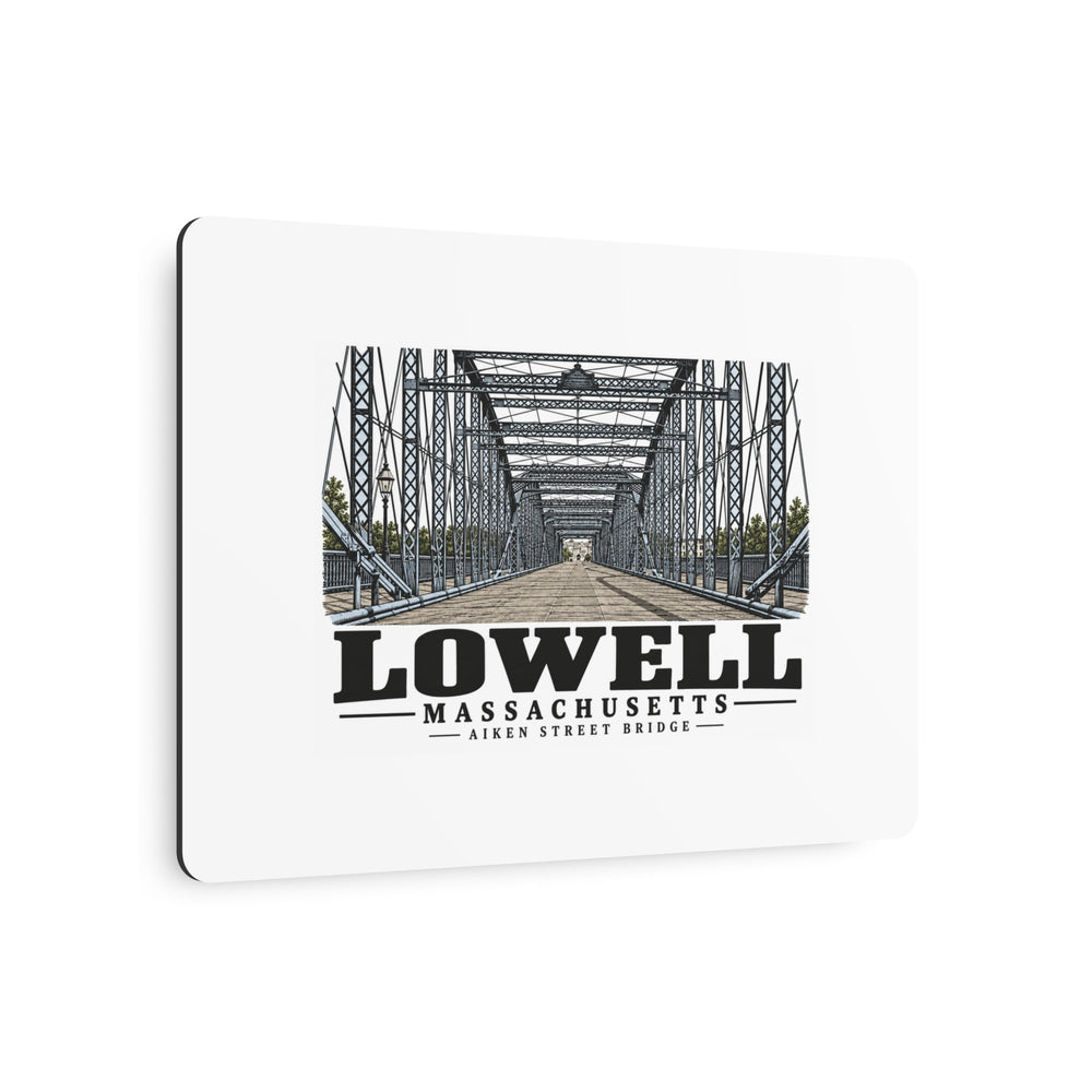 Lowell Aiken Street Bridge 7 x 5 in Horizontal Metal Wall Art - Merrimack Valley Goods