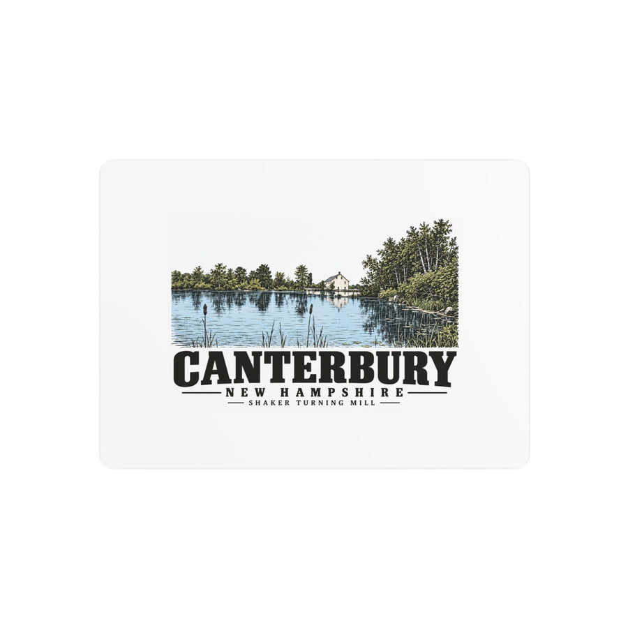 Canterbury Shaker turning mill and pond 7 x 5 in Horizontal Metal Wall Art - Merrimack Valley Goods