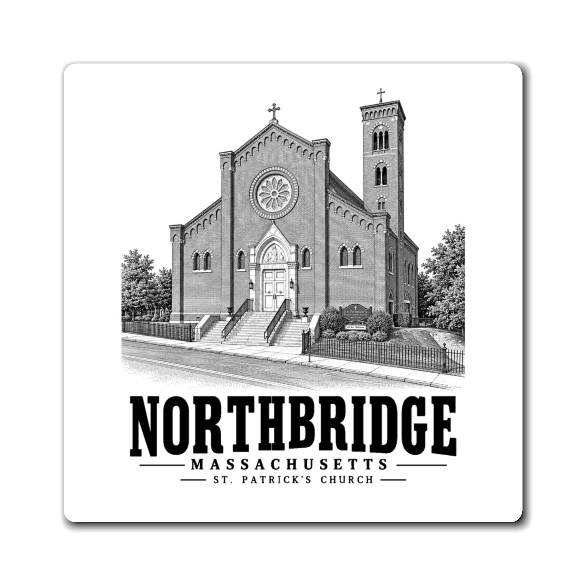 Northbridge St. Patrick's Church 4 in Magnet - Default - front product view