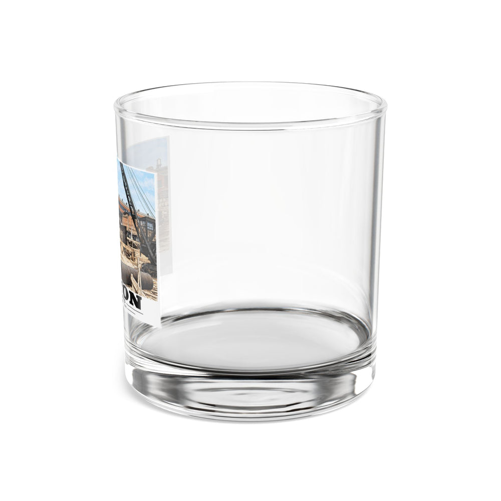 Shipways #2 Start of construction Completed 9/1941 10 oz Rocks Glass - Boston Harbor