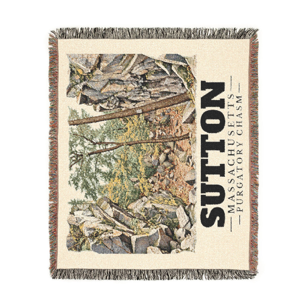 Purgatory Chasm — Sutton, Massachusetts woven blanket, product view 2