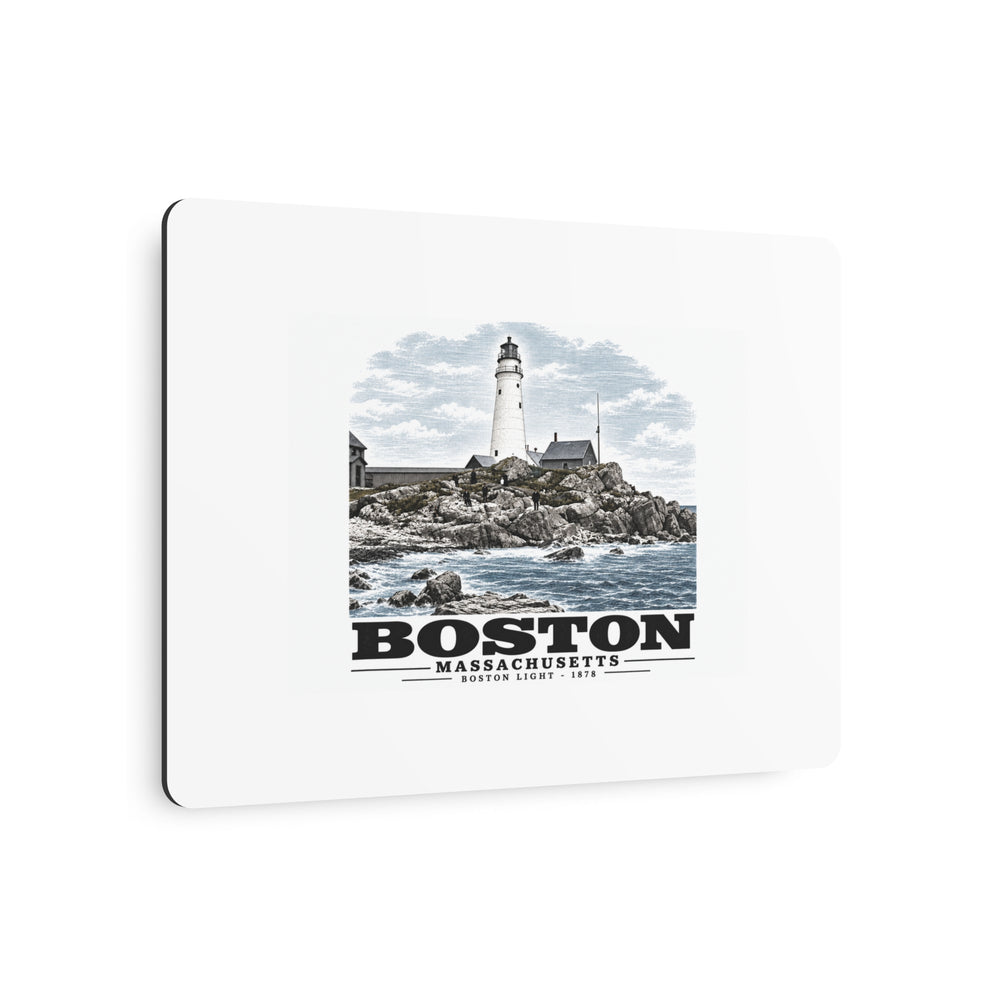 Boston Light, Boston Harbor, Mass. 7 × 5 in Horizontal Metal Wall Art - Boston Harbor