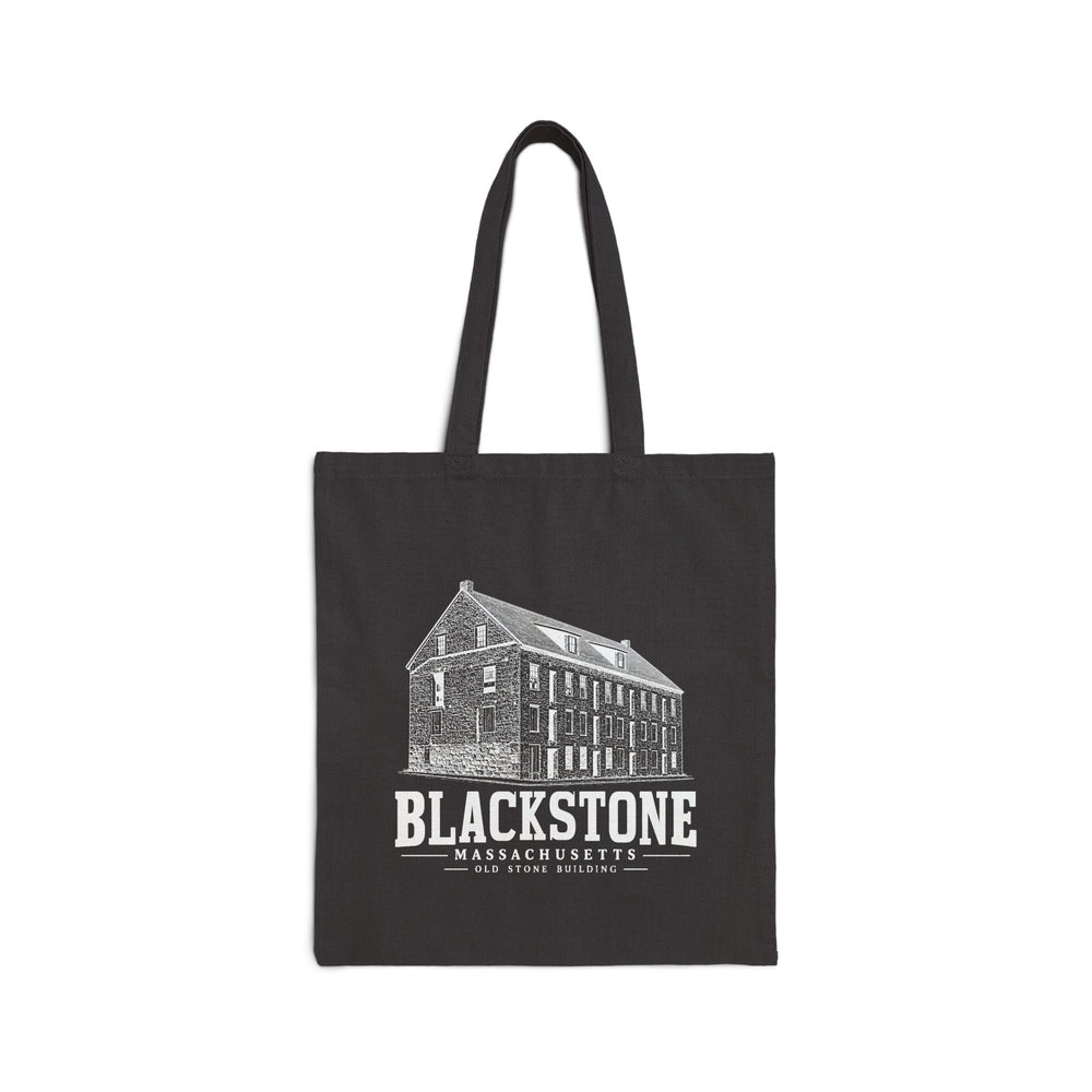 Blackstone Old Stone Building Heavy Canvas Tote in Black — front view