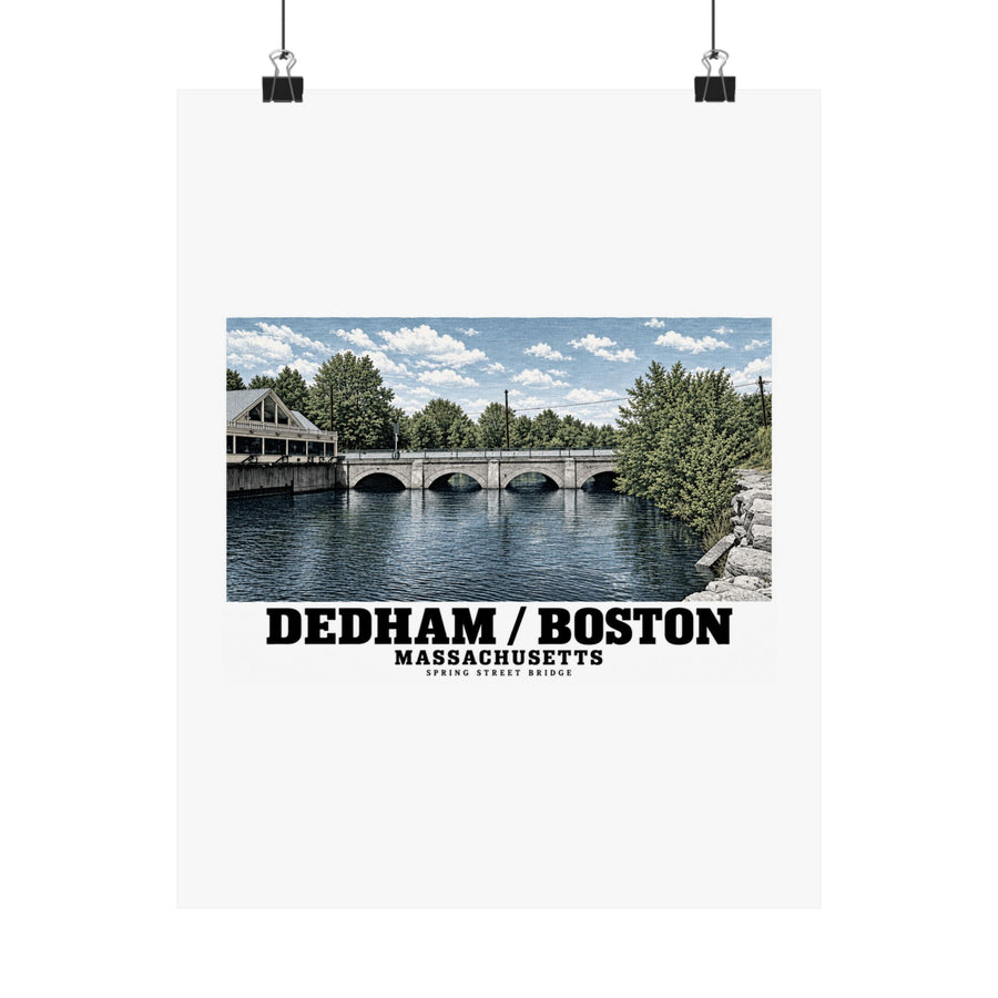 Spring Street Bridge western arches (HAER MA-95-2, 1990) Matte Heritage Poster — 11 × 14 and 18 × 24 in - Charles River