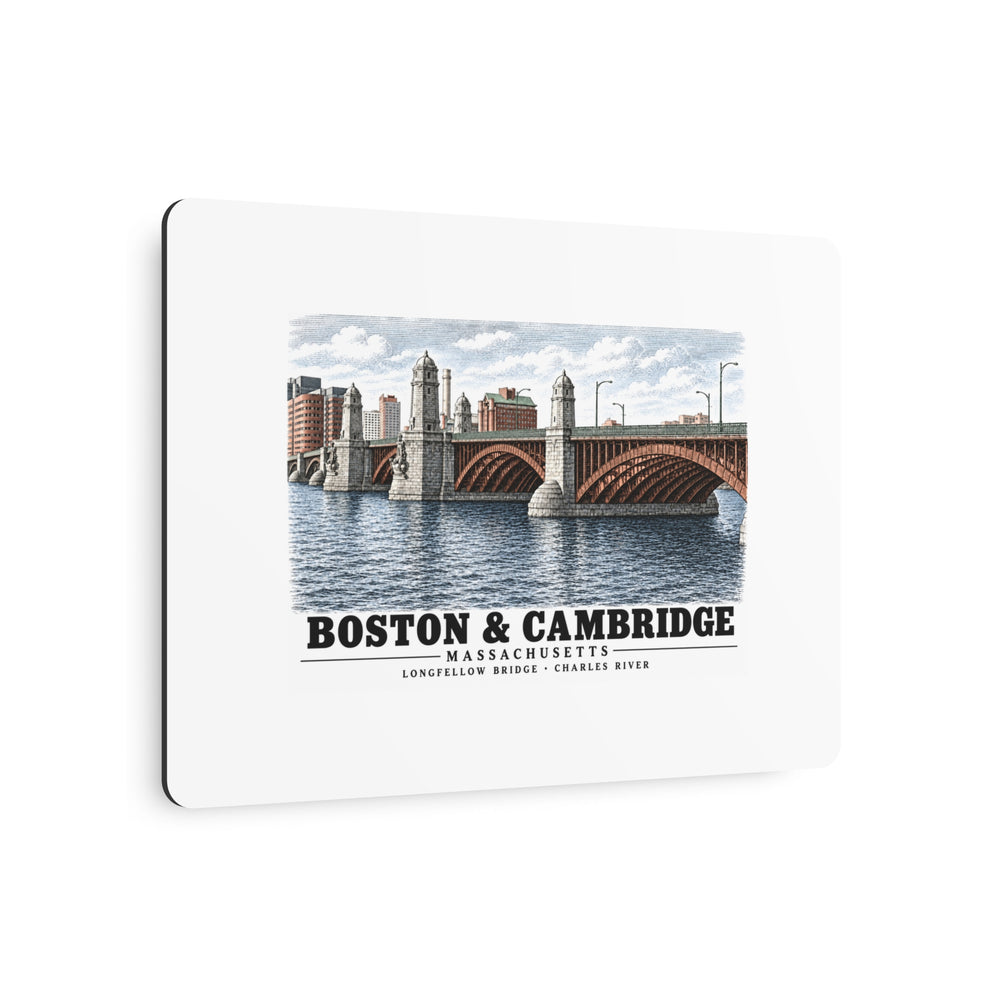 Longfellow Bridge, Charles Circle / Main Street across Charles River 7 × 5 in Horizontal Metal Wall Art - Charles River
