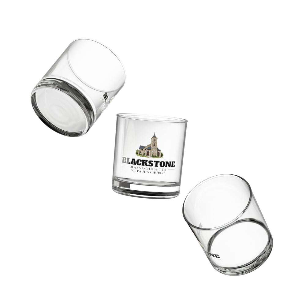 Angled view of Blackstone St. Paul's Church 10 oz Rocks Glass