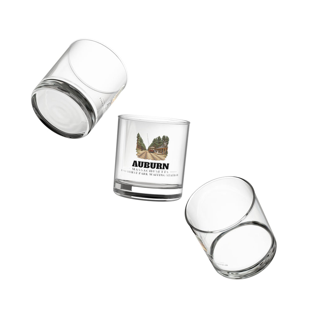 Context view of Auburn Pinehurst Park Waiting Station 10 oz Rocks Glass