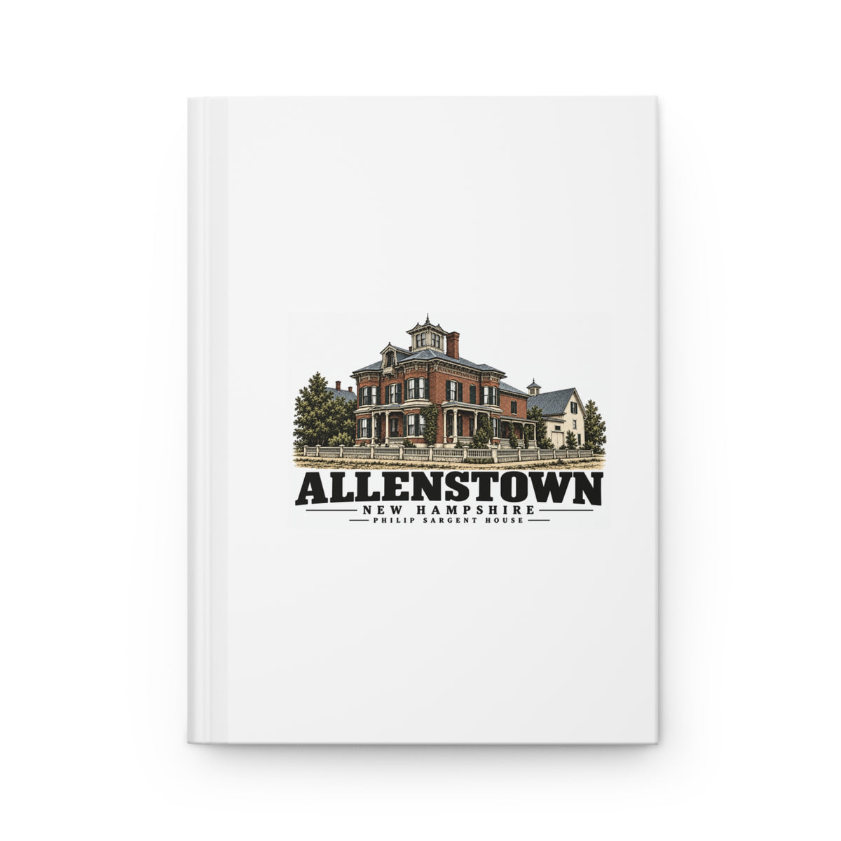 Allenstown Philip Sargent brick residence Matte Hardcover Journal - Merrimack Valley Goods