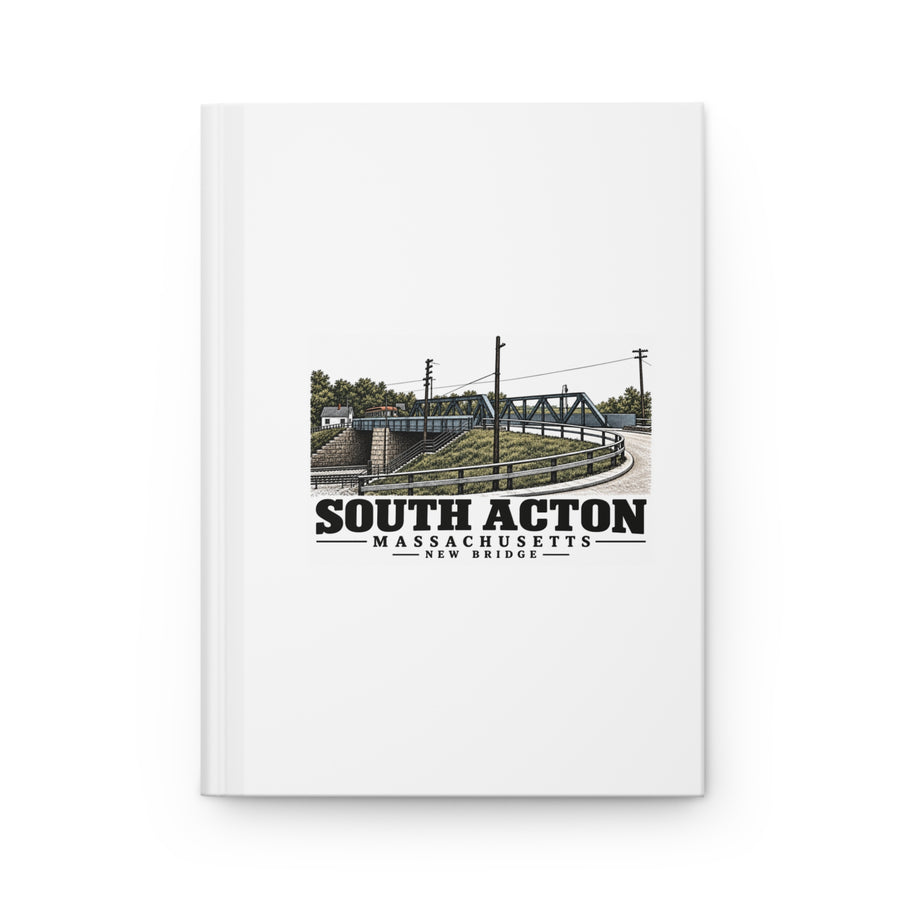 Illustrated New Bridge in Acton on matte hardcover journal