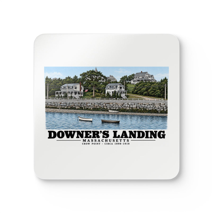 Downer's Landing, Mass. Cork Back Coaster Set - Boston Harbor