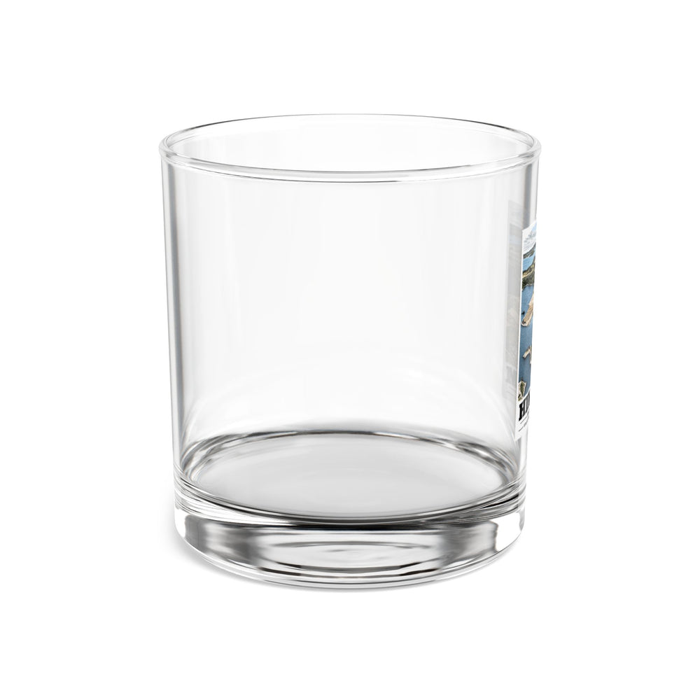 Illustrated Hingham Shipyard Construction in Hingham on rocks glass
