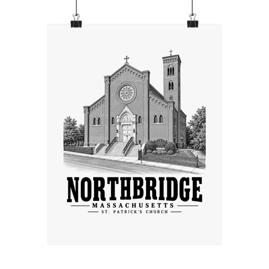 Northbridge St. Patrick's Church 11 x 14 in Matte Poster - Default - front product view